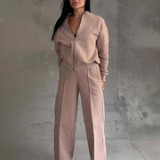 Zipper Jacket Set