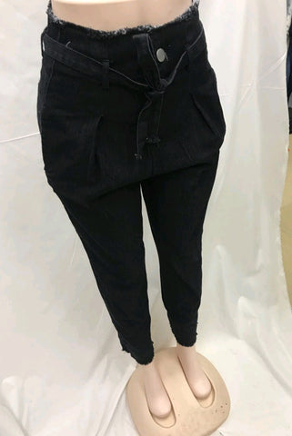 High-Waisted Denim Jeans