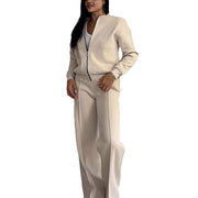Zipper Jacket Set