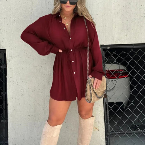 Buttoned Long Jumpsuit