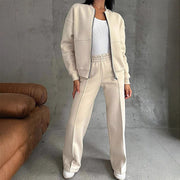 Zipper Jacket Set