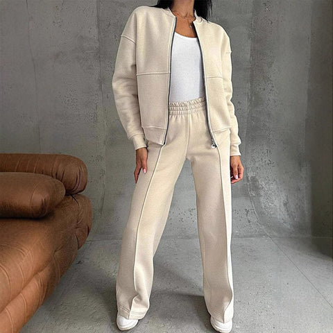 Zipper Jacket Set